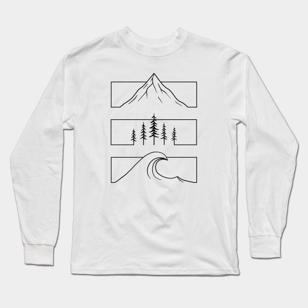 Rectangular Nature Long Sleeve T-Shirt by SommersethArt